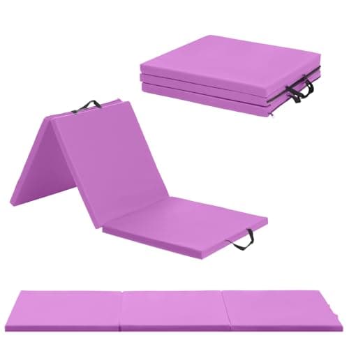 Gymnastics Mats Foldable Tumbling Mats Portable Gymnastics Exercise Mat Thick Gymnastics Tumbling Mats Pad Home Exercise Panel Mat With Carrying Handles