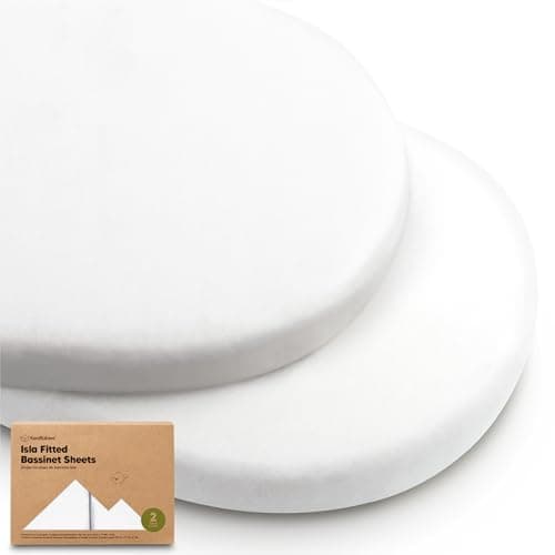 2-Pack Baby Bassinet Sheets Girl, Boy, 33x17 Bedside Sheets (Soft White)