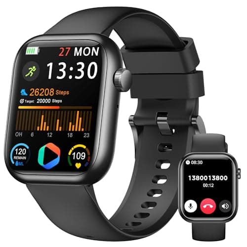 Smart Watch for Men Women(Answer/Make Call), 1.83" Fitness Watch with Heart Rate/Blood Pressure/Blood Oxygen, Pedometer, Sleep Tracker,120+ Sport Modes, IP68 Waterproof Fitness Tracker for Android iOS