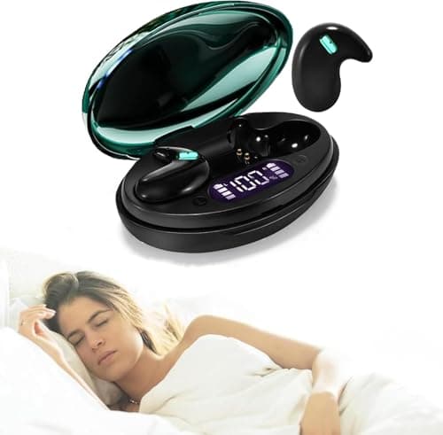 Mudtun Sleep Earbuds Ultra-Thin Wireless Bluetooth 5.3 Earbuds for Side Sleepers, Noise Blocking Sleep Headphones with 6H Playtime, Ergonomic Mini Design for Small Ears (Light Green)