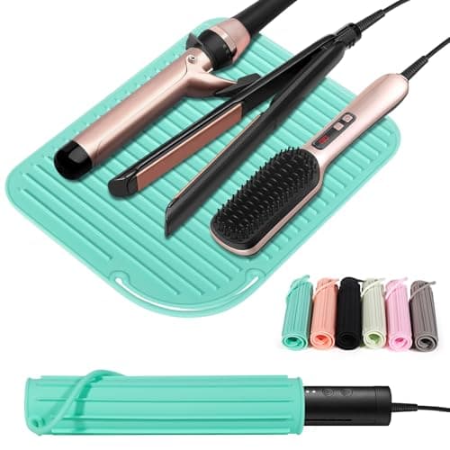 Quccefods Hairdressing Tools Silicone Heat Resistant Mat for Curling Irons, Hair Straighteners, Hair Styling Tools and Flat Irons